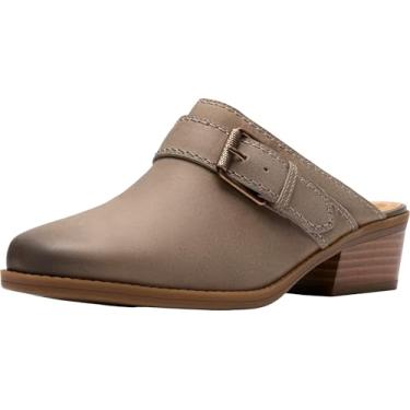 Imagem de Clarks Danyelle Mist Mule feminino, Couro cinza-acastanhado claro, 36
