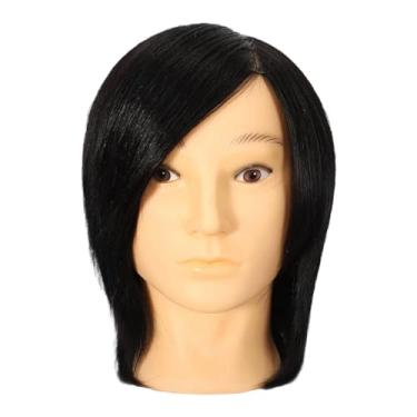 Imagem de KiBcsLic Cabeça de manequim masculino, boneco de cosmetologia, presente de penteado, boneco de treinamento de cabeleireiro, cabeça de treinamento para trança e