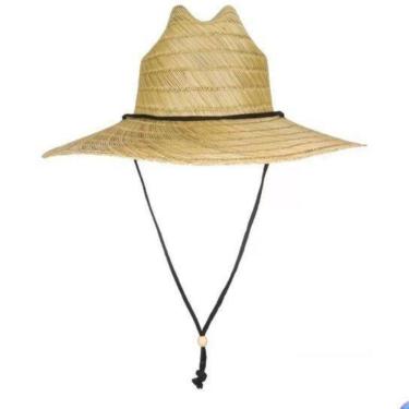 Imagem de Chapéu Praia Palha Bambu Aba Larga Moda Surf Verão Praia Unissex