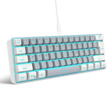 Imagem de Teclado para jogos Snpurdiri 60% com fio RGB retroiluminado à prova d'