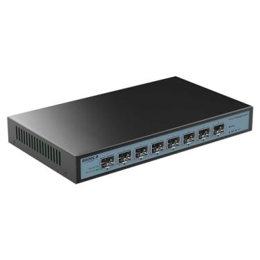 Imagem de Sodola Switch Gerenciado Pela Web de 8 Portas 10G, Portas 8X10G Sfp +, Agregação de Link/Qos/Vlan/Igmp, Switch de Rede Multi-Gig Sem Ventilador Montado Na Parede de 10 Gb