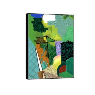 Imagem de Impressão em tela pintura famosa arte de parede - Jardim - Pôster moldura preta para sala de estar banheiro decoração de casa 70 x 100 cm 27 x 39 pol