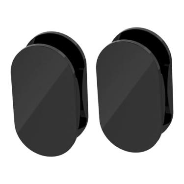 Imagem de Generic Organizador de enrolador de cabo USB autoadesivo, 2 peças, suporte de cabo resistente e multifuncional para gerenciamento de fios de PC e desktop, Preto