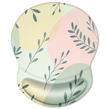 Imagem de ITNRSIIET Mouse pad ergonômico com descanso de pulso em gel confortável, base de poliuretano antiderrapante, superfície texturizada lisa, reduz a fadiga das mãos e a dor no pulso, 21 x 19 cm para