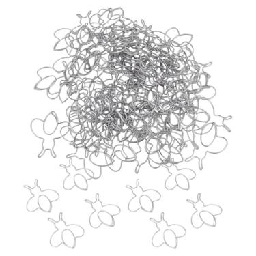 Imagem de Cryfokt Clipes de Papel de Abelha de Desenho Animado, Decoração de Clipes de Etiqueta de Papel de Abelha Brilhante Brilhante Com Uma Caixa Transparente para a Escola (Prata)