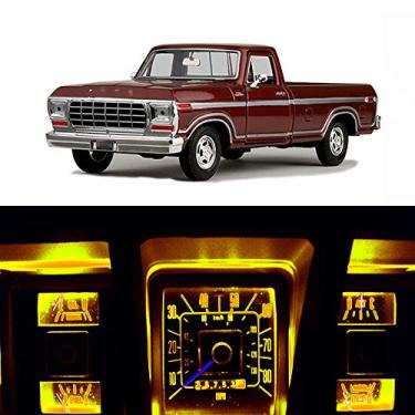 Imagem de WLJH Lâmpada indicadora de luz de fundo de painel de instrumentos âmbar super brilhante para Ford F150 F250 F350 1967-1979, pacote com 8