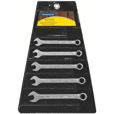 Imagem de Jogo De Chaves Combinadas Tramontina Basic Em Aço Especial Cromado 5 Peças