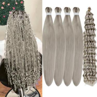 Imagem de Braiding Hair Gozill Grey Pré-esticado Boho Braids Curly