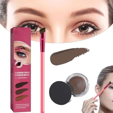Imagem de Kit de cuidados para sobrancelhas em casa laminado 4D - Kit de pincel multifuncional realista para sobrancelhas, pincel de sobrancelha com traço de cabelo 4D com gel de sobrancelha, para desenhar