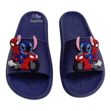 Imagem de Chinelo Slide MAX Moto Personagem Leve Confortável (Marinho, BR, Criança de 9 a 12 anos, Faixa Numérico, 29, 30)