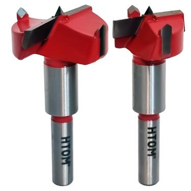 Imagem de Kit Fresas Dobradiça Caneco 26Mm E 35Mm Meta Duro Para Tupia