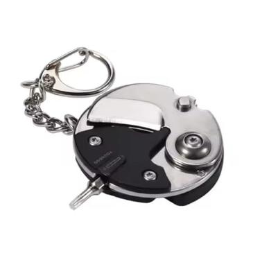 Imagem de Chaveiro mini canivete dobrável com bits magnético de chaves de fenda (preto)