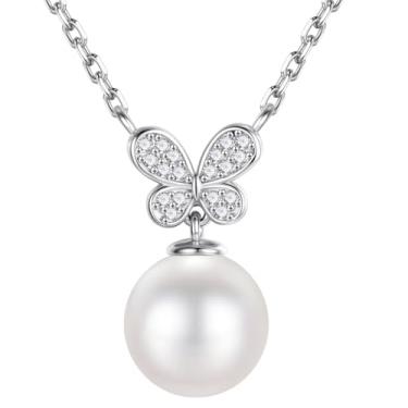 Imagem de Iefil Colar feminino de pérolas pretas taitianas, colares de pérolas cultivadas em água doce natural para mulheres, joias de luxo de pérolas de 10 a 11 mm, presentes de aniversário para esposa, mãe