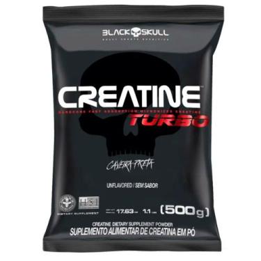 Imagem de Creatina Turbo 500g - Black Skull, Sem Sabor
