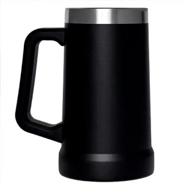 Imagem de Caneca Térmica Inox 700ml Cerveja Parede Dupla C/Nf (Preto)