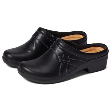 Imagem de Clarks Tamanco feminino Angie Mist, Couro preto, 10 Wide