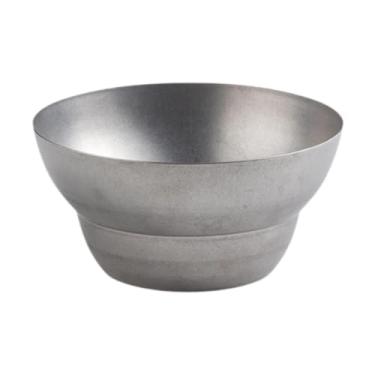 Imagem de Fenteer Tigela de macarrão ramen, tigela de arroz retrô de aço inoxidável para macarrão profundo, para sopa de restaurante e sorvete