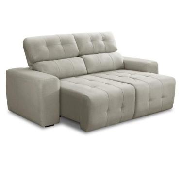 Imagem de Sofá 3 Lugares Retrátil Reclinável 210cm Linho Atualle Ferguile, Trama