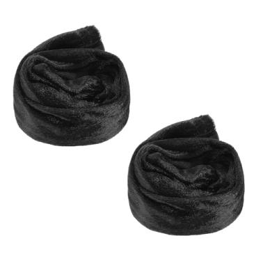 Imagem de PATIKIL Capa de cordão de corrente de lustre de 0,8 m, 2 peças de tecido de veludo, capa decorativa para fios de candelabro, cabo giratório, estilo zíper, preto