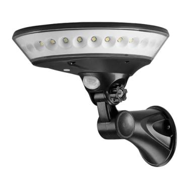 Imagem de KiBcsLic Luminária de parede solar para áreas externas, luminária de parede com energia solar, 360 graus, luminosa com movimento, lâmpada de rua para cerca de