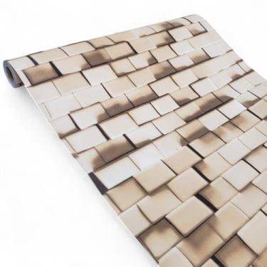 Imagem de Papel de Parede 5 Metros Autoadesivo TijolinhoClaro Realista - MultiA