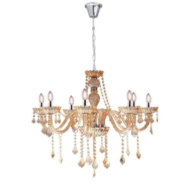 Imagem de Lustre Cristal Legítimo Clássico Corsalle 8 Braços Candelabro Maria Te