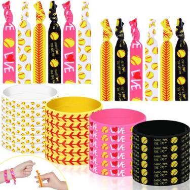 Imagem de Conjunto de acessórios de softball Dingion, 48 peças, pulseiras e grav