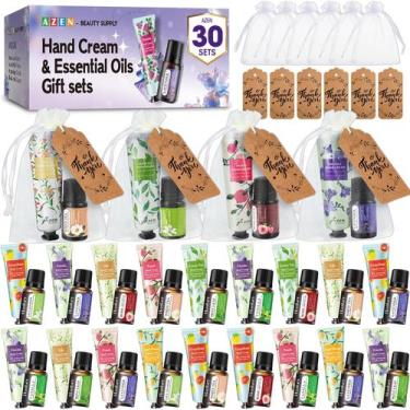 Imagem de Conjunto de presentes a granel, creme para mãos e óleos essenciais AZE