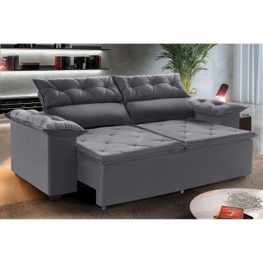 Imagem de  Sofá Compact 1,50 metros retrátil e reclinável com Molas Espirais Suede -WS Estofados