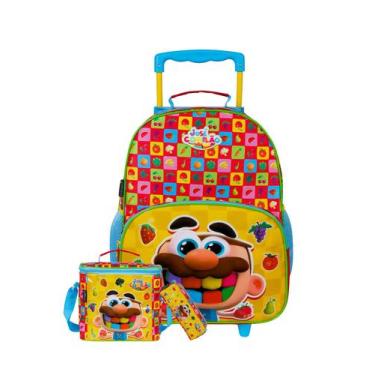 Imagem de Kit Escolar Mochila Rodas + Lancheira + Estojo José Comilão - Dermiwil