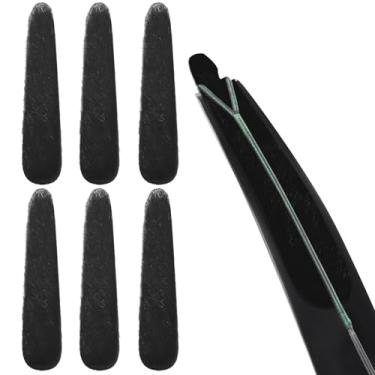 Imagem de Soulchen 6 peças de silenciadores de arco recurvo para arco e flecha tradicional acessórios adesivos de placa de arco longo silenciadores de membros de arco recurvo amortecedor estabilizador de arco