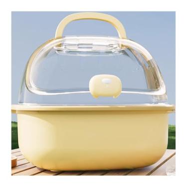 Imagem de Gaiola de pássaro, gaiola para viagem de papagaio, bolsa pequena portátil especial para pássaros, mini ninho de pássaro (amarelo)