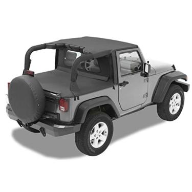 Imagem de Bestop Top de biquíni 5258035 Black Diamond Targa-Style Header para Wrangler 2DR 2007-2009