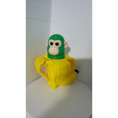Imagem de Chimpanzini Bananini Brinquedo Articulado, Amarelo e Verde, Personagem Macaco, Brain Rot