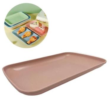Imagem de Kit 6Pçs Travessa De Bambu Pp Para Servir Bandeja 21X14Cm - Tesla Stor