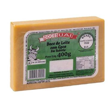 Imagem de Doce de leite em barra 400g - Com Coco - Doces Uai