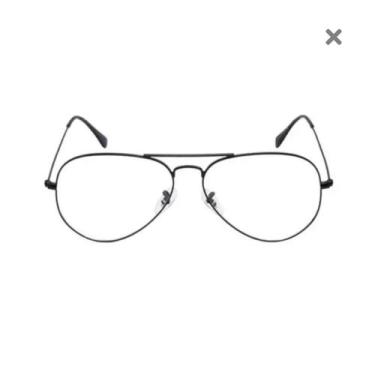 Imagem de Armação Óculos Grau Feminino Aviador Palas Eyewear Preto