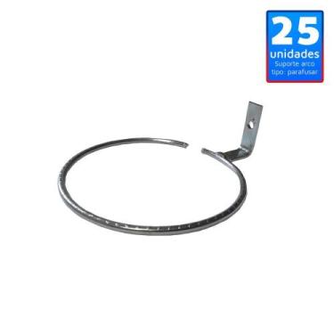 Imagem de 25 Suporte Anel 10cm Arco Parafusar Parede, Painel, Sem Vaso - TMTSUPO