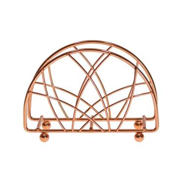 Imagem de Porta Guardanapo em Metal Cobre Rose Gold 13cm ZL0003 BTC