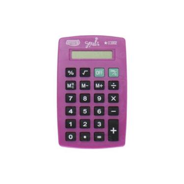 Imagem de CALCULADORA BOLSO BRW 08 DIGITOS - COLORIDA Rosa Pink CC1002, Rosa