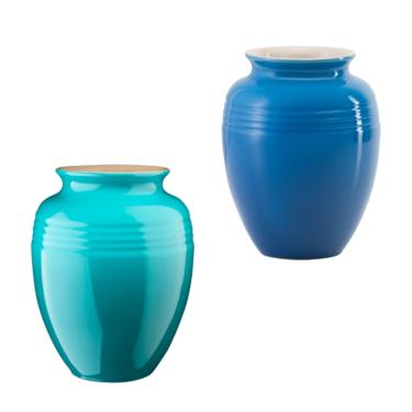 Imagem de KIT LE CREUSET 2 VASOS CLÁSSICO 15CM AZUL MARSEILLE E CARIBE