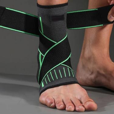 Imagem de TORNOZELEIRA ORTOPÉDICA AJUSTÁVEL COM SUPORTE ELÁSTICO DE QUATRO VIAS E CINTA DE COMPRESSÃO