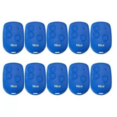 Imagem de Kit 10 controle nice dig rf 3tb azul