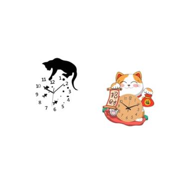 Imagem de Fenteer Relógio de Parede Silencioso com Movimento Analógico Sem -taque para Sala de Estar, Sala de Jantar, Sala de Estar, Escritório, Quarto, Cozinha, D