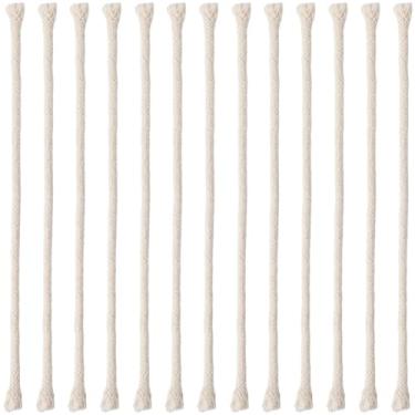 Imagem de SOFPLATE Lâmpada de óleo redonda com 20 peças de pavio 0,40 cm floral branco querosene perfumado queimador tecido algodão macio fios grossos para lanternas Tiki, suprimentos de querosene, artesanato