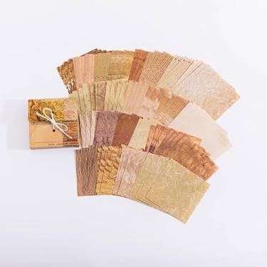 Imagem de 100 peças de papel para scrapbook – Artigos de papelaria decorativos com padrões variados para notas, fotos, diários e álbuns de recortes (tema marrom), cartolina sem ácido para artesanato