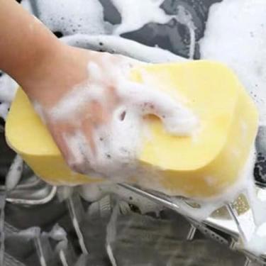 Imagem de 1 peça de limpeza de carro, esponja amarela grande para lavar louça