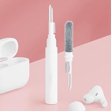 Imagem de Kit de limpeza de escova de teclado 3 em 1 – Limpador eletrônico multifuncional para laptop, fones de ouvido, câmera e mais – Conjunto compacto de pincéis de computador com extrator de teclas e