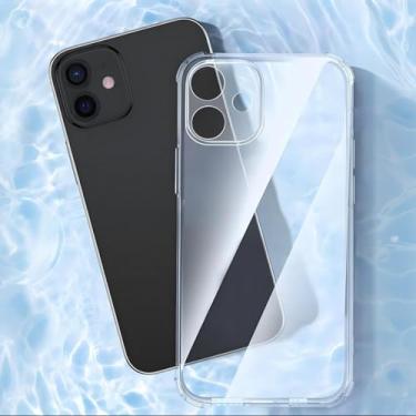 Imagem de Capa de telefone transparente transparente com capa protetora de TPU fina e leve à prova de choque para smartphones (transparente, iPhone16)
