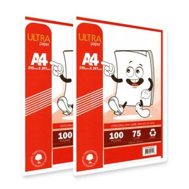 Imagem de Papel sulfite A4 branco 75g Ultra Paper com 200 folhas - Máxima
